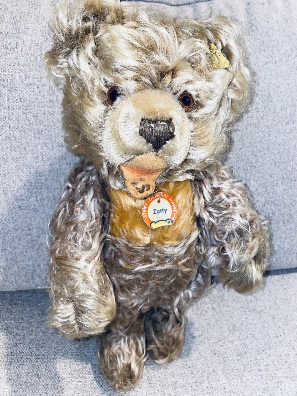 14” STEIFF ZOTTY BROKEN ARM Teddy Bear Stuffed Animal Plush Made In Germany